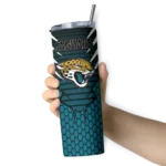 custom-jacksonville-jaguars-chevron-stripes-teal-skinny-tumbler-best-selling.webp