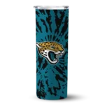 custom-jacksonville-jaguars-metallic-grid-teal-skinny-tumbler-best-selling.webp
