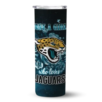 Jacksonville Jaguars Skinny Tumbler - Custom Rose Romance Teal Black