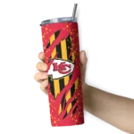 custom-kansas-city-chiefs-star-pop-red-black-skinny-tumbler-best-selling.webp