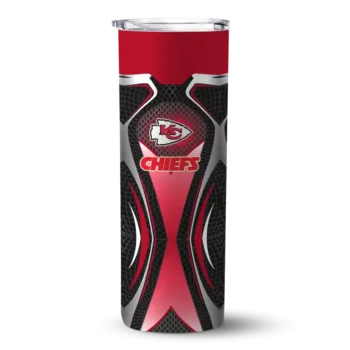 Kansas City Chiefs Skinny Tumbler - Custom Superman Emblem Red Black