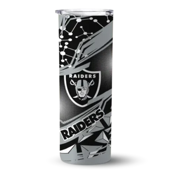 Las Vegas Raiders Skinny Tumbler - Custom Helmet Clash Black