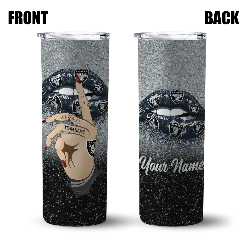 custom-las-vegas-raiders-sparkle-lips-black-skinny-tumbler-fashion-forward.webp