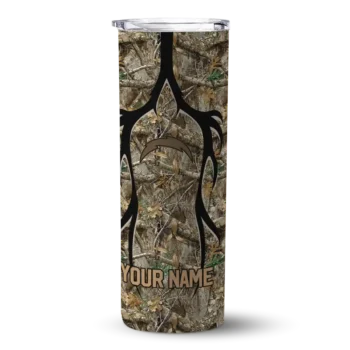 Los Angeles Chargers Skinny Tumbler - Custom Antler Flow Camo