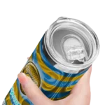 custom-los-angeles-chargers-patterned-waves-blue-skinny-tumbler-best-selling.webp