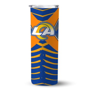 Los Angeles Rams Skinny Tumbler - Custom Camo Texture Blue