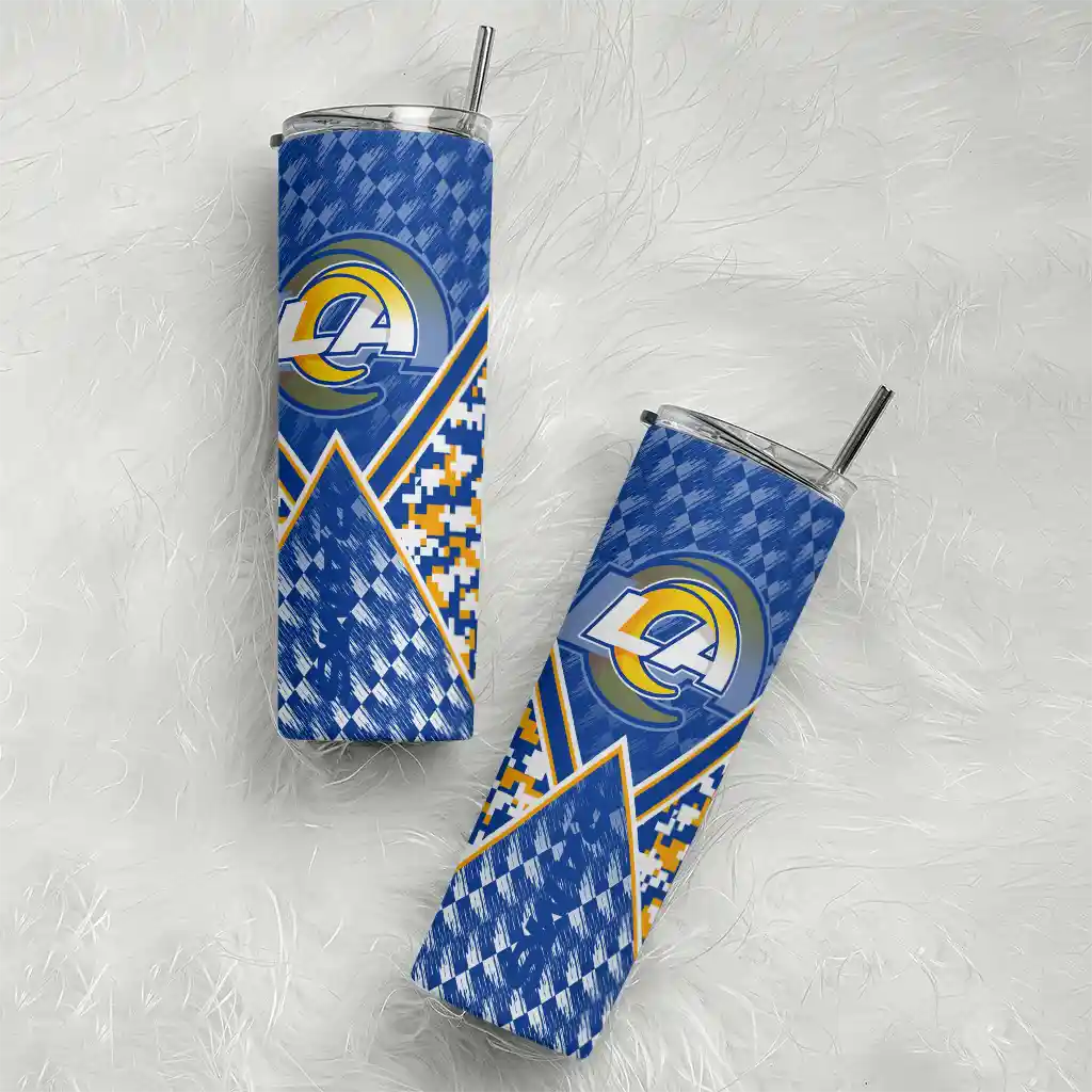 custom-los-angeles-rams-monogram-burst-blue-white-skinny-tumbler-top-rated.webp