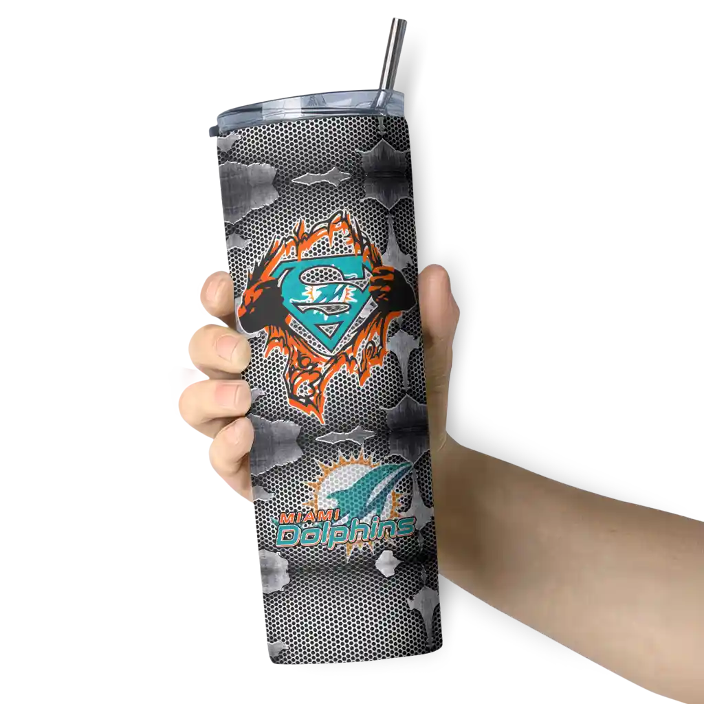 custom-miami-dolphins-chevron-v-aqua-gray-skinny-tumbler-premium-grade.webp