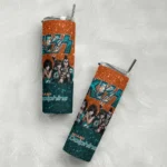custom-miami-dolphins-kiss-band-orange-skinny-tumbler-best-selling.webp