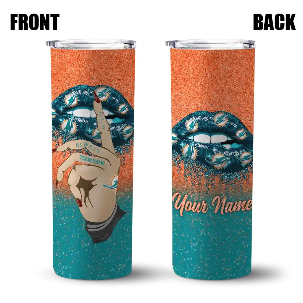 custom-miami-dolphins-sparkle-lips-aqua-skinny-tumbler-fashion-forward.webp