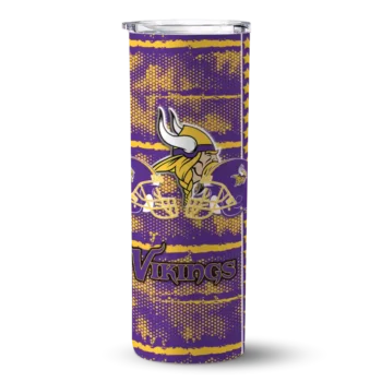 Minnesota Vikings Skinny Tumbler - Custom Chevron Patch Purple