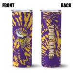 custom-minnesota-vikings-metallic-grid-purple-skinny-tumbler-best-selling.webp