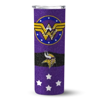 Minnesota Vikings Skinny Tumbler - Custom Star Cluster Purple