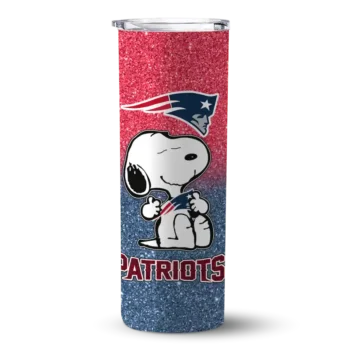 New England Patriots Skinny Tumbler - Custom Snoopy Attitude Blue