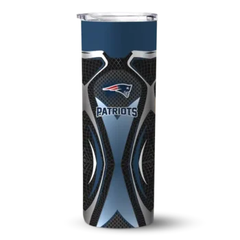 New England Patriots Skinny Tumbler - Custom Superman Emblem Blue Black