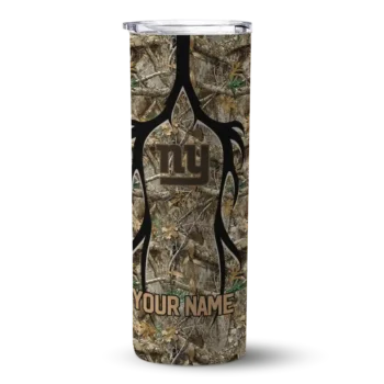 New York Giants Skinny Tumbler - Custom Antler Flow Camo