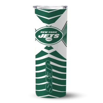 New York Jets Skinny Tumbler - Custom Camo Texture Green