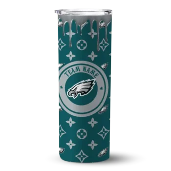 Philadelphia Eagles Skinny Tumbler - Custom Camo Streak Green
