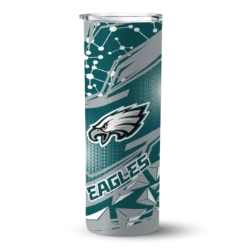 Philadelphia Eagles Skinny Tumbler - Custom Helmet Clash Green