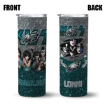 custom-philadelphia-eagles-kiss-band-silver-skinny-tumbler-best-selling.webp