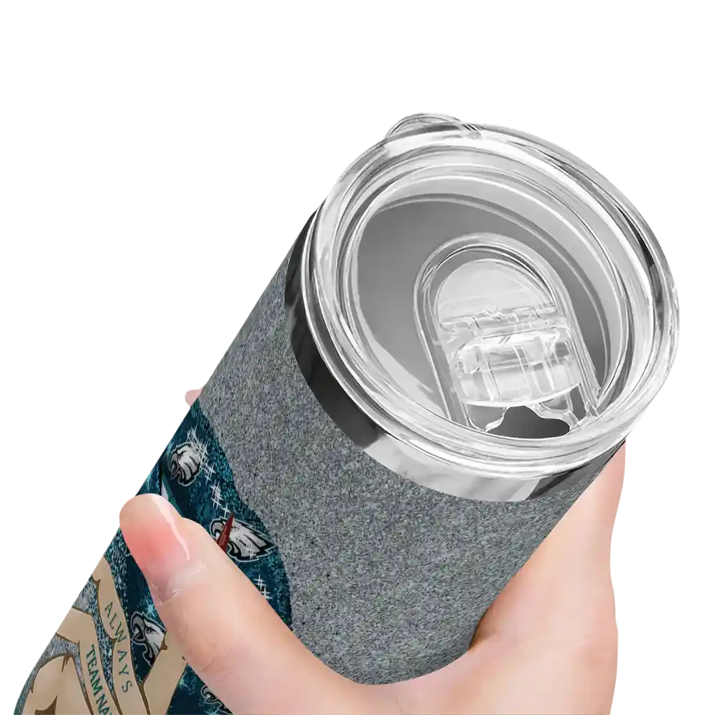 custom-philadelphia-eagles-sparkle-lips-green-skinny-tumbler-high-quality.webp