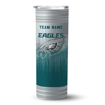Philadelphia Eagles Skinny Tumbler - Custom Swirl Texture Green