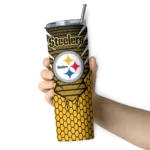 custom-pittsburgh-steelers-chevron-stripes-gold-skinny-tumbler-best-selling.webp