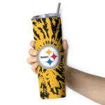 custom-pittsburgh-steelers-metallic-grid-gold-skinny-tumbler-best-selling.webp