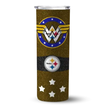 Pittsburgh Steelers Skinny Tumbler - Custom Star Cluster Gold