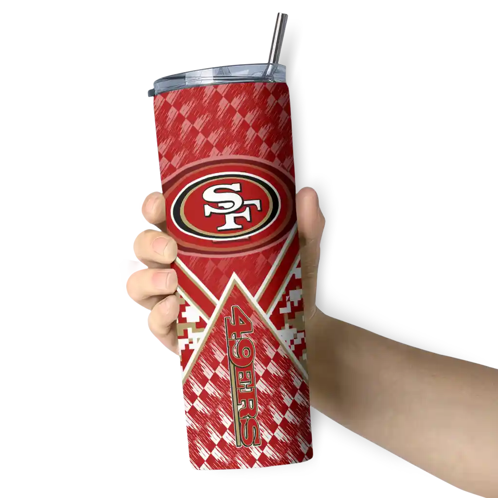 custom-san-francisco-49ers-monogram-burst-red-white-skinny-tumbler-premium-grade.webp