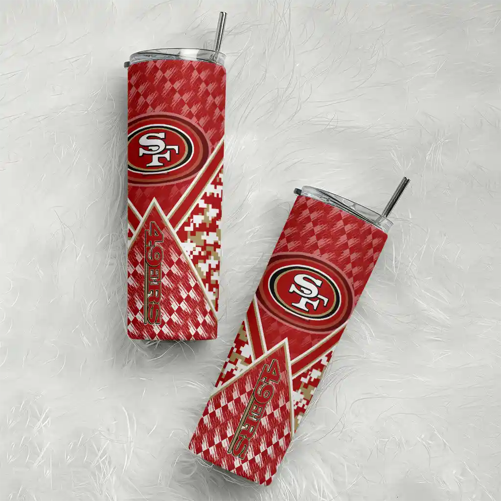 custom-san-francisco-49ers-monogram-burst-red-white-skinny-tumbler-top-rated.webp