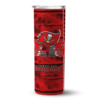 Tampa Bay Buccaneers Skinny Tumbler - Custom Chevron Patch Red