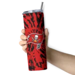 custom-tampa-bay-buccaneers-metallic-grid-red-skinny-tumbler-best-selling.webp