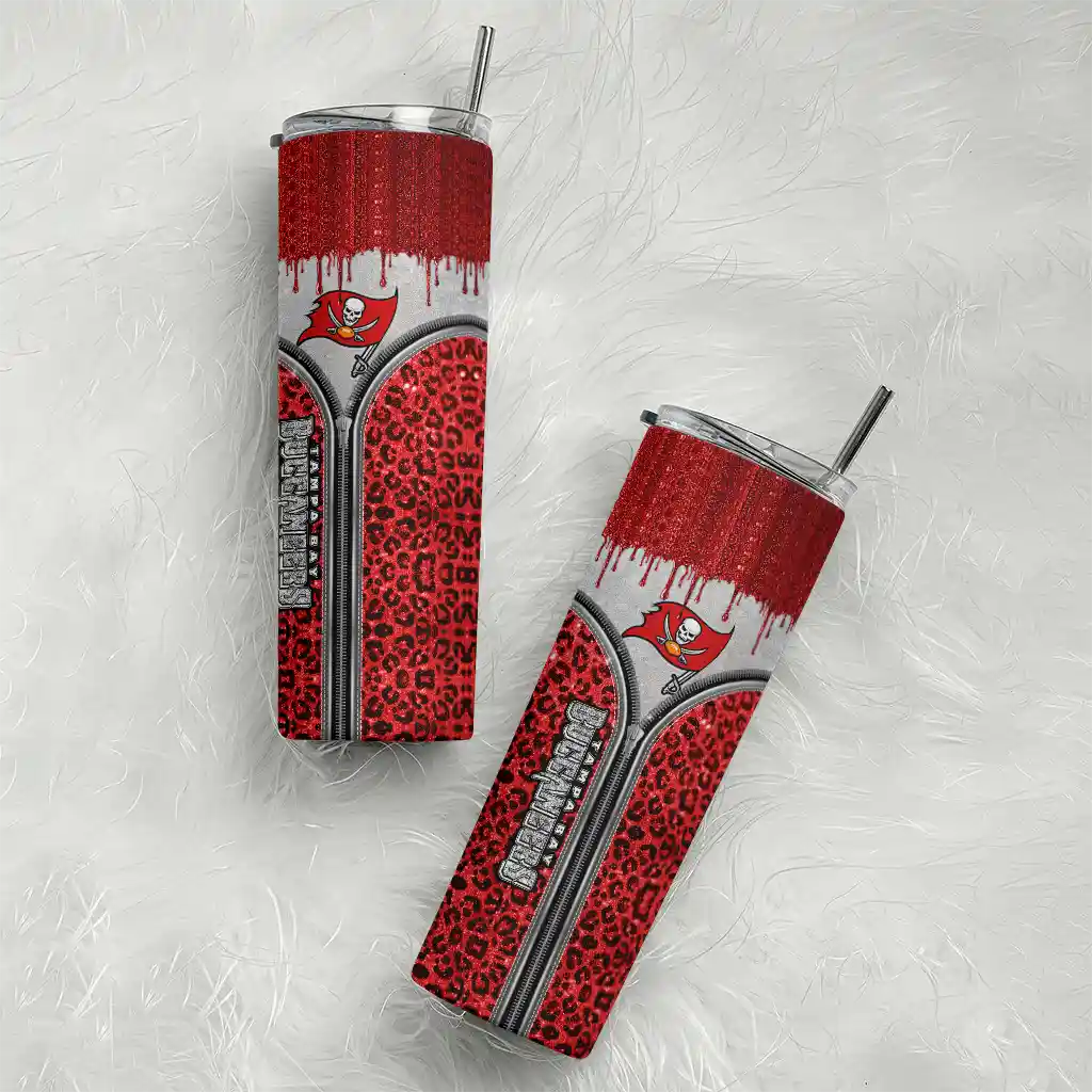 custom-tampa-bay-buccaneers-sparkle-drip-red-skinny-tumbler-top-rated.webp