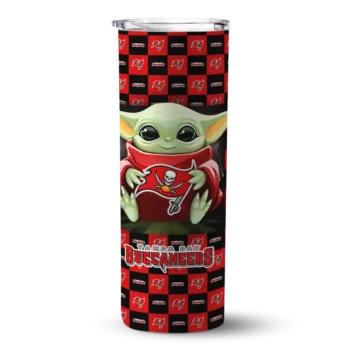 Tampa Bay Buccaneers Skinny Tumbler - Custom Yoda Cozy Red Black