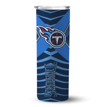 Tennessee Titans Skinny Tumbler - Custom Camo Texture Navy