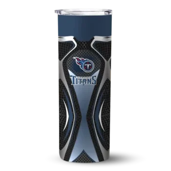Tennessee Titans Skinny Tumbler - Custom Superman Emblem Navy Black