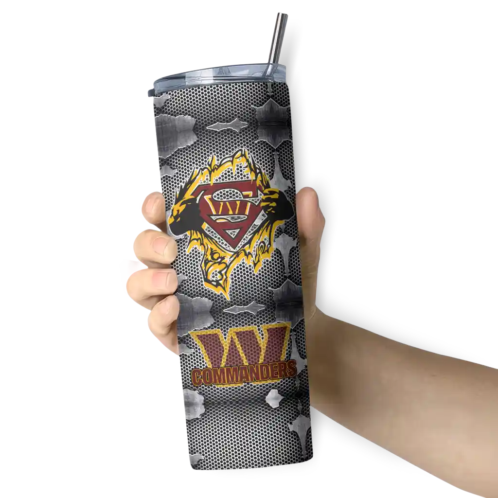 custom-washington-commanders-chevron-v-burgundy-gray-skinny-tumbler-premium-grade.webp