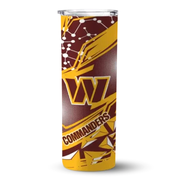 Washington Commanders Skinny Tumbler - Custom Helmet Clash Burgundy