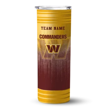 Washington Commanders Skinny Tumbler - Custom Swirl Texture Burgundy
