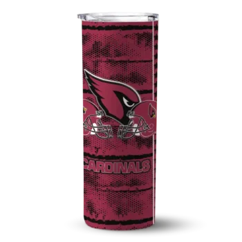 Customized Arizona Cardinals Chevron Patch Red Skinny Tumbler
