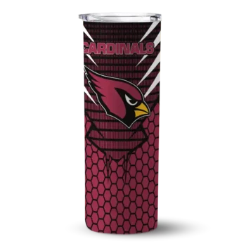 Customized Arizona Cardinals Chevron Stripes Red Skinny Tumbler
