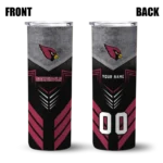 customized-arizona-cardinals-hexagon-honeycomb-red-black-skinny-tumbler-best-selling.webp