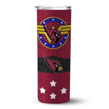 Customized Arizona Cardinals Star Cluster Red Skinny Tumbler