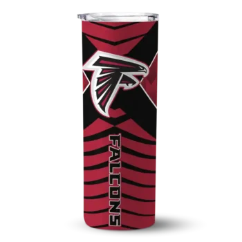 Customized Atlanta Falcons Camo Texture Red Skinny Tumbler