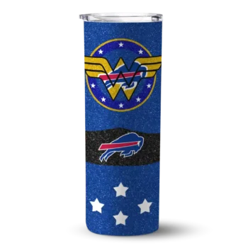 Customized Buffalo Bills Star Cluster Blue Skinny Tumbler