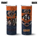 customized-chicago-bears-kiss-band-orange-skinny-tumbler-best-selling.webp