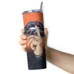 customized-chicago-bears-sparkle-lips-blue-skinny-tumbler-best-selling.webp