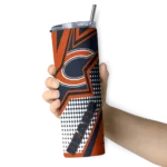 customized-chicago-bears-web-stripes-blue-white-skinny-tumbler-best-selling.webp