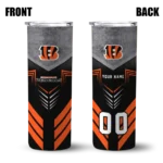 customized-cincinnati-bengals-hexagon-honeycomb-orange-black-skinny-tumbler-best-selling.webp